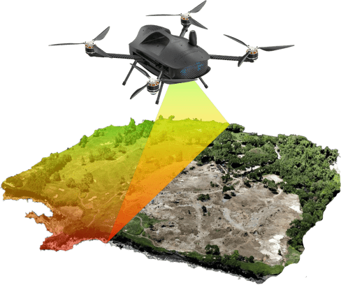 drone scanning mockup